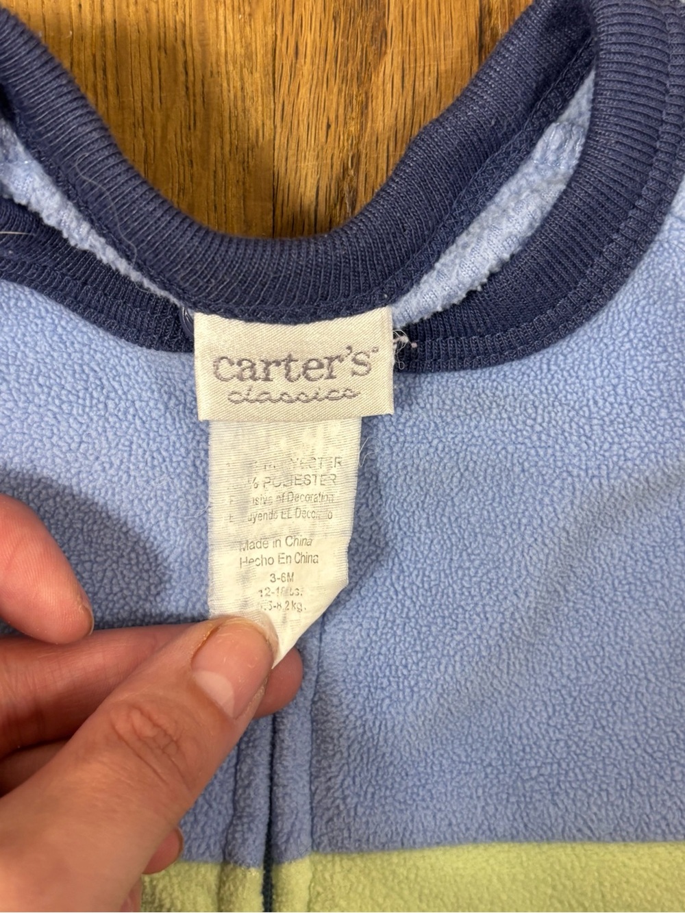 Vintage‎ Carter’s Baby Boys Fleece Footed Pajama Sleeper Teddy Bear Y2K - Picture 3 of 7